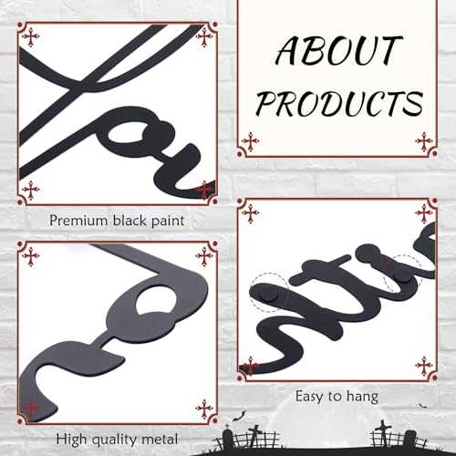 Bnesi Metal Wall Art Sign 4-Piece Set: Love, Faith, Family, Hope - 15 x 8 in Waterproof Religious and Spiritual Hanging Cross Wall Decor for Home Decoration