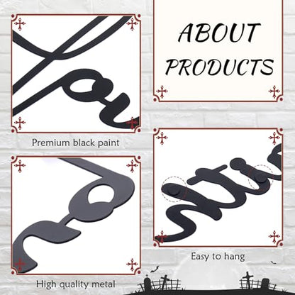 Bnesi Metal Wall Art Sign 4-Piece Set: Love, Faith, Family, Hope - 15 x 8 in Waterproof Religious and Spiritual Hanging Cross Wall Decor for Home Decoration