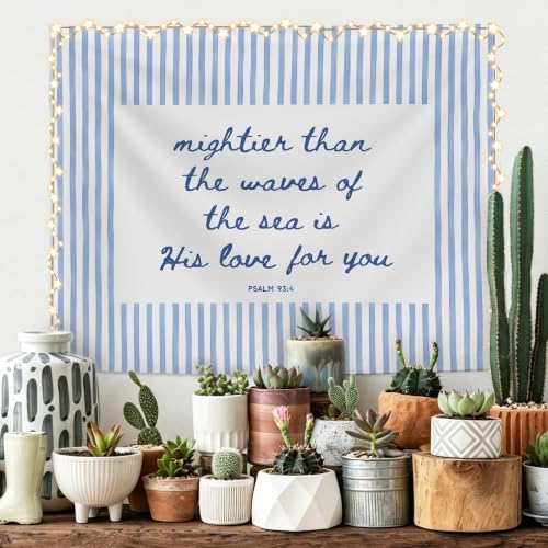 BRGYRS Christian Psalm Religious Wall Tapestry Hanging Decor,50x60 Inch - color: Bible verse