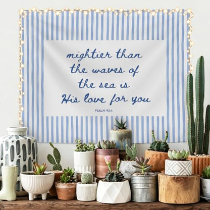BRGYRS Christian Psalm Religious Wall Tapestry Hanging Decor,50x60 Inch - color: Bible verse