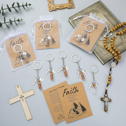 Sureio Mustard Seed Keychain Faith Gifts Sets No Seeds