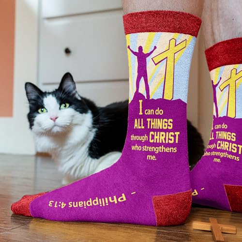 Christian Gifts for Women - Faith-Themed Socks, Perfect Pastor Appreciation Gifts, Unique Catholic gifts for Women, Ideal Religious Stocking Stuffers, Warm, Soft, and Inspirational
