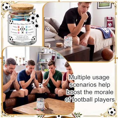 Lunmon Positive Affirmation Jar Bible Verses Emotions Gift for Soccer Fans - style: Soccer