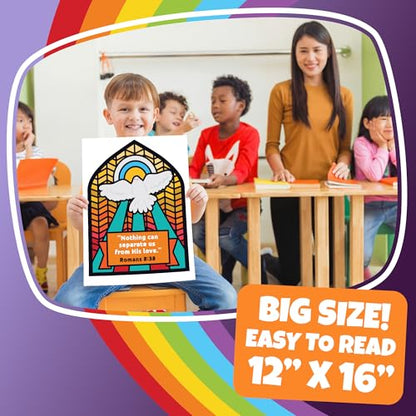 Sproutbrite 10 Pack 12" x 16" Sunday Posters & Bible Study Charts - color: Bible Quotes