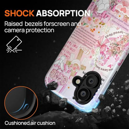 Magnetic Case for iPhone 16 Plus, Compatible with Magsafe PC Hard Shell & Silicone Inner Bumper Anti-Scratch Full-Body Cover Shockproof Slim Design Retro Newspaper Collage Religious Jesus - color: Retro Newspaper Collage Religious Jesus, size: iPhone 16 P