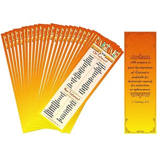 Geyee 60 Pack Books of The Bible Bookmarks, Religious Bulk Christian Bible