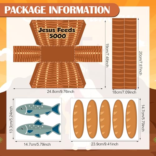 Motipuns 24 Set Jesus Feeds 5000 Craft Kit for Sunday School VBS Gifts - style: Jesus Feeds 5000