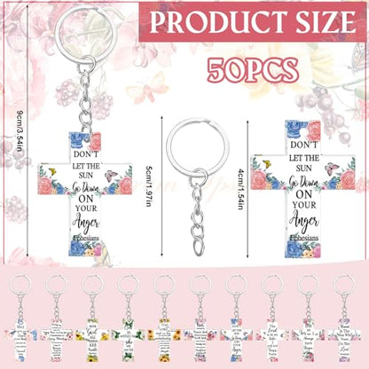 Remuuly Christmas Christian Gift Mini Bible Keychain Bulk - color: Cross