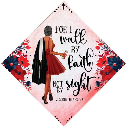 Tassel Toppers Woman Custom Graduation Cap, Graduation Cap Topper & Design - color: Black and Pink