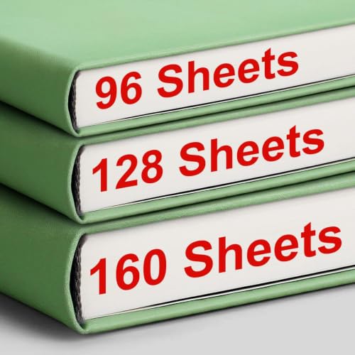 AHGXG Lined Journal Notebook, 320 Numbered Pages, A5 (5.75'' X 8.38'') - color: Light Green, size: A5