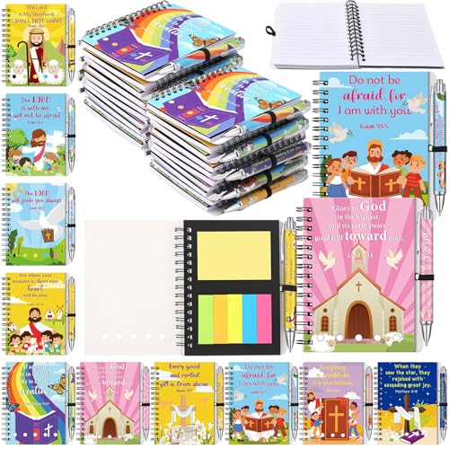20 Set Christian Gift Prayer Journal for Woman Verse Spiral Note,Cartoon - style: Cartoon Bible