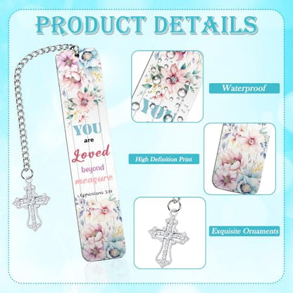 Bible Book Mark for Women, You are Loved Metal Christian Gift Set with Pen - style: You Are Loved