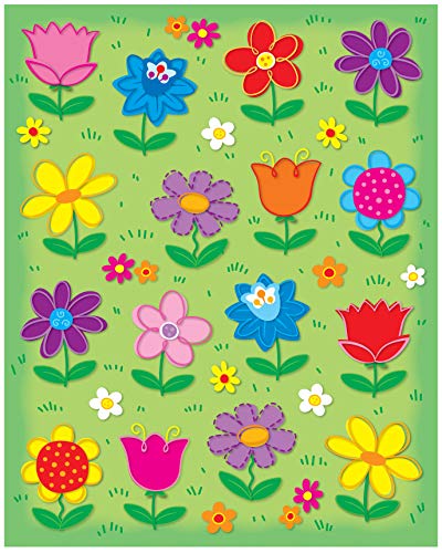 Carson Dellosa 96-Piece Flower Stickers for Kids Classroom Pack, Spring Flowers Classroom Stickers, Perfect for Incentive Charts, Spring Classroom Décor, Reward Stickers and More (6 Sheets) - style: Flowers
