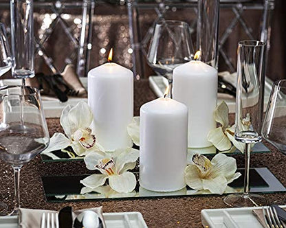BOLSIUS 12 White Pillar Candles Bulk - 3x6 Inches Candle Set - 70+ Hours Clean Burning - No Palm Oil - 0% Animal Fat - Premium European Quality - Unscented Dripless Party Pillars - size: 3x6 Inches, style: 12 Count