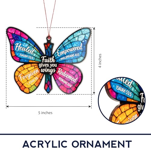 Butterfly Gifts for Women – Butterfly Suncatcher Inspirational Spiritual Gifts for Women 2026 for Christmas Mothes Day, Christian Gift Religious Gift Women Birthday Gifts, Valentines, Mothers Day - color: Butterfly 1