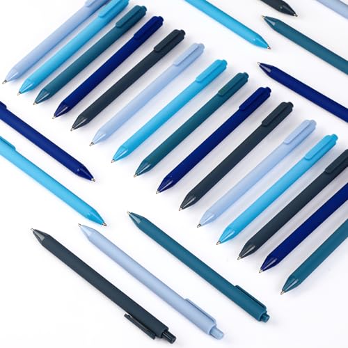 100 Pcs Ballpoint Gel Pens Bulk Retractable, Blue Series - style: Blue Series