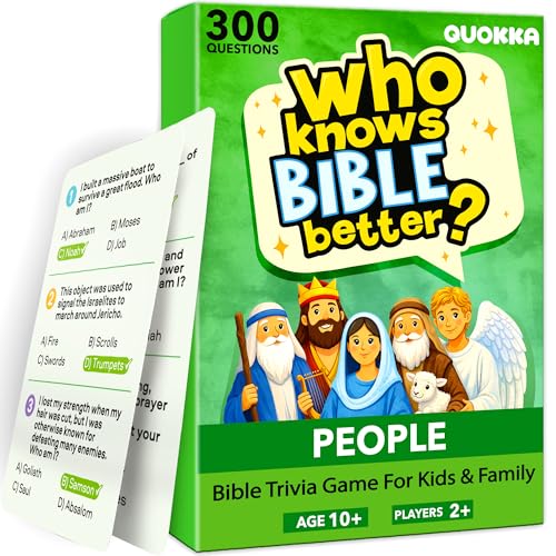 Who Knows Bible Better - Bible Figures Card Game, 300 Trivia Questions - color: People