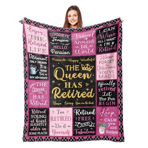 Lcobion Retirement Gift for Woman, Retirement Blanket 50" X 60" - color: Retirement Gifts, size: 60"*50"