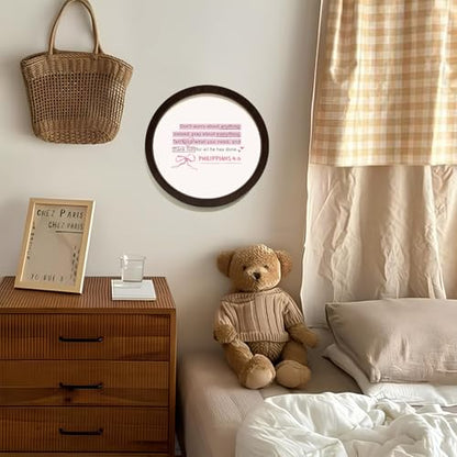 SkyCozy Christian Bible Verses Framed Wall Art Decor 10x10 Inch - color: Pink Bible(Wooden)-01