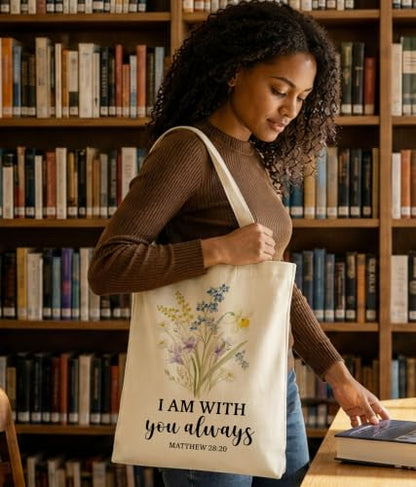 Christian Bible Verse Tote Bag for Women Faith Church - color: Always