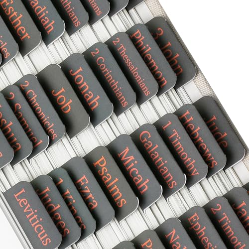 Mr. Pen- Laminated Bible Tabs, 75 pcs, Easy-to-Read & Apply - color: Cool Gray