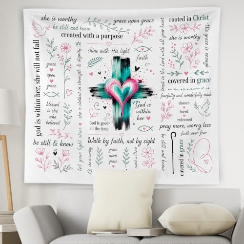 WNAGT Trendy Christian Tapestry Wall Hanging 50x60 Inch - color: K