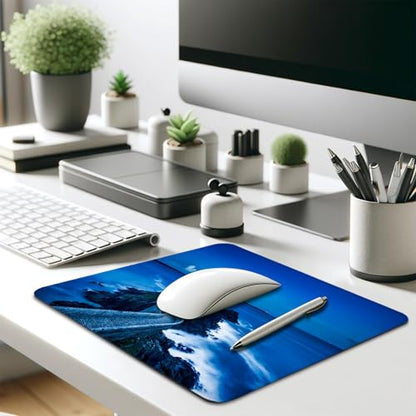 Coastal Lighthouse Blue Ocean Scenery Mouse Pad, Cute Durable Desk Mat - color: Color_DE0007XX