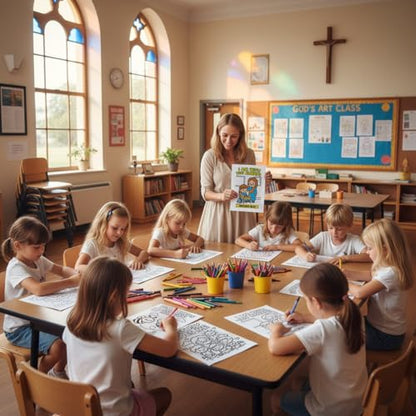 Yinder 20 Pcs Sunday School Coloring Books Bible Verse Coloring Page Bulk - style: Bible Verse
