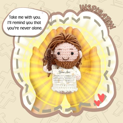Emotional Support Positive Jesus Crochet Catholic Spiritual Christian Gifts - style: you are amazing...