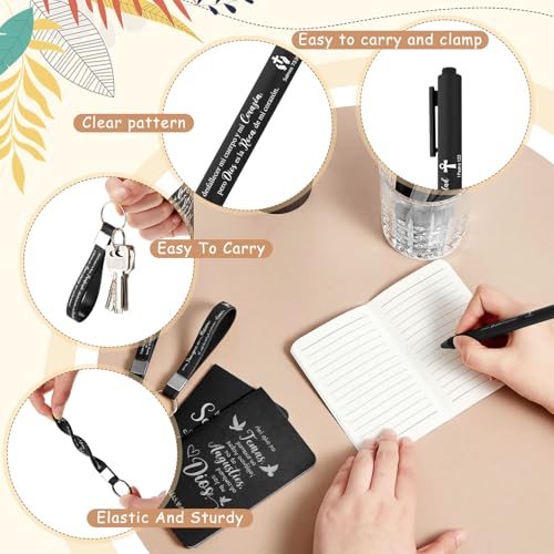Hollowfly 12 Set/48 Pcs Spanish Christian Gifts for Women, Black - color: Black