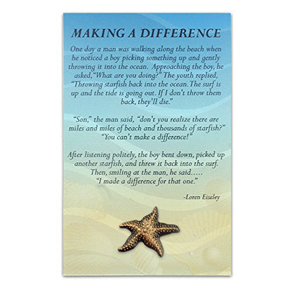 Beach & Ocean Lapel Pins - Gold & Silver Sea Life, Nautical & Tropical Designs - color: Antique Gold Starfish, size: 1 Piece