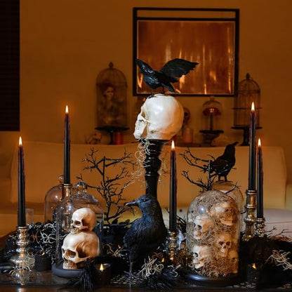 24 Pack Halloween Bleeding Candles, Black with Red Drip Effect - color: black01-10“24pcs