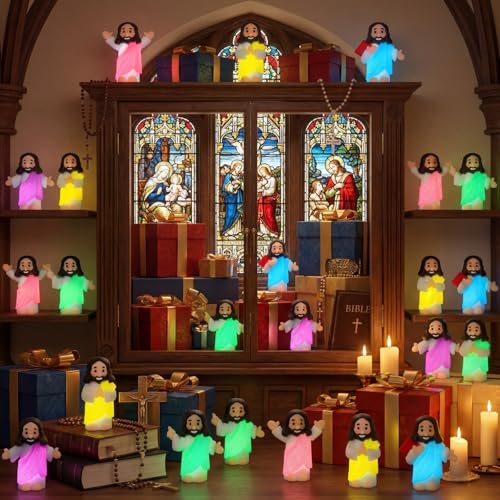 CroBlissful 25 Pcs Little Jesus Figurine Glow in the Dark, Adorable Styles - style: Adorable Styles