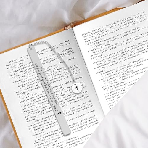 Christian Bookmark Stainless Steel Bible Verse Book Marker Bible Verse Metal Bookmark for Men Women Book Lovers Readers Students Religious Gifts for Women Men Girls Baptism Graduation Gift