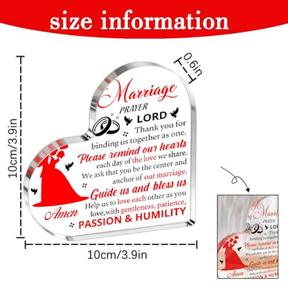 Newly Wed Gifts for The Couple 2026 Marriage Prayer Gifts Acrylic Decor