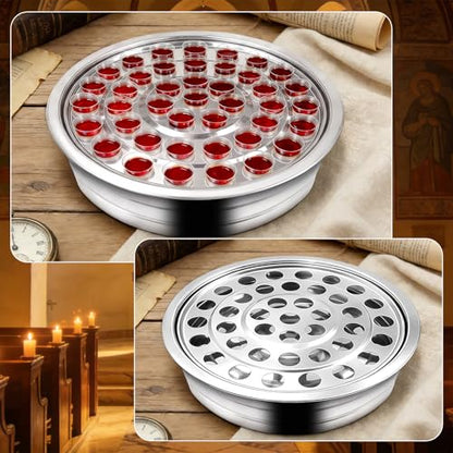 Communion Trays Holds Up to 40 Cups, Stainless Steel Communion Set for Church Communion Bread and Wine Service, Stackable Tray (Silver, Lid, Cups Not Included) - color: 1pcs Silver Wine Tray