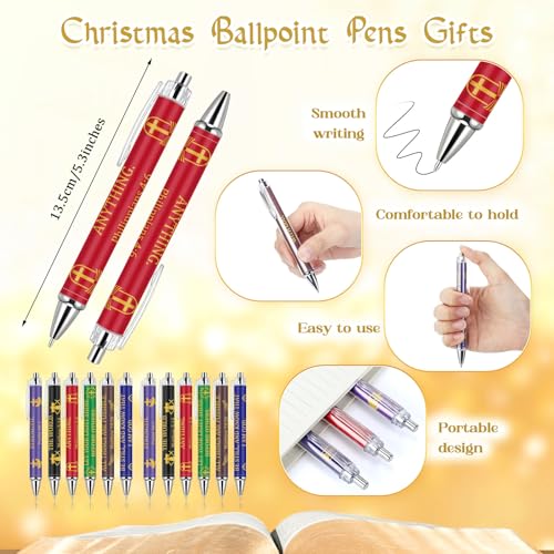 Sayglossy 36 Pcs Christian Bible Verse Pens Christian Scripture Gift Bulk Religious Pens, Smooth Writing Black Ink Retractable, Easter Party Favors for Women Men Coworker Office Church School Supply - style: Bible