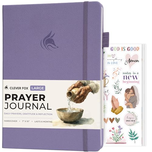 Clever Fox Prayer Journal with Prompts, Bible, Women, Teen, B5 Lavender - color: Lavender, size: Smaller than A4 (7" x 10")