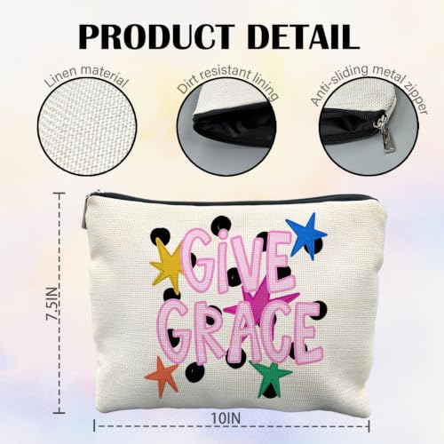 Christian Religious Canvas Makeup Bag Gifts for Women - color: give grace