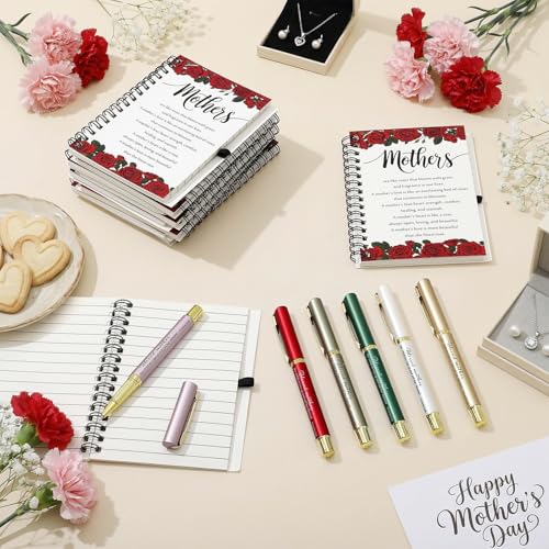 Fullhawl 10 Sets Bible Notebooks Pens Mothers Day Church,20 Pcs / 10 Sets
