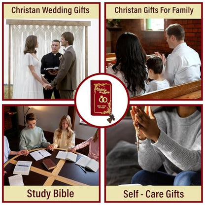 Personalized Marriage Bible Verse Box with Custom Couple Name & Date, 150 Prayer Cards, Christian Wedding Gift for Couples, Husband Wife Mom Dad, Anniversary & Housewarming Gifts - color: Marriage Bible