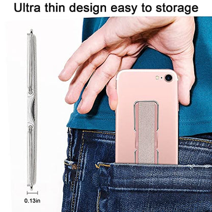 Phone Strap, CISID 4 Pcs Phone Finger Holder Back of Phone Grip with Stand Suitable for iPhone Samsung and Most Smartphones(Black Black Silver Rose Gold 4PCS) - color: Black,Black,Silver,Rose Gold