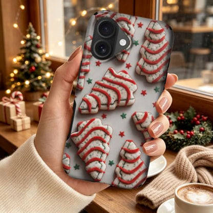 Compatible with iPhone 16 Plus Case,Wireless Charging Compatible,Patented 2‑in‑1 Dual‑Layer Protection, Hot Transfer Print Hard Shell Cover - Christmas Dim Sum Biscuits - color: Christmas Dim sum biscuits, size: iPhone 16 Plus
