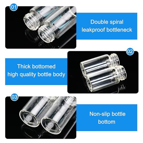 20ml Clear Glass Vials with Screw Caps 10PCS - style: 20ml-10pcs