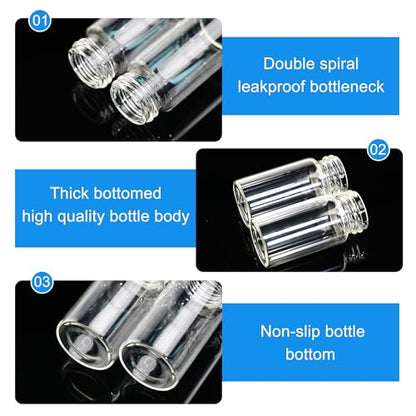 20ml Clear Glass Vials with Screw Caps 30PCS - style: 20ml-30pcs
