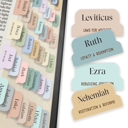 90 Christian Bible Tabs for Women - Pastel Boho - color: Pastel Boho
