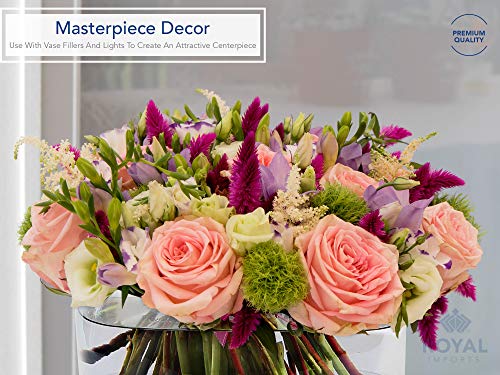 Royal Imports Oval Plastic Cylinder Flower Vase Non-Breakable Acrylic 4" - color: Clear