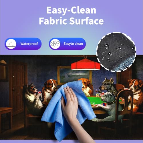 Dogs Playing Poker Classic Oil Painting Large Mouse Pad, Funny Desk Mat - color: Dogs Playing Poker