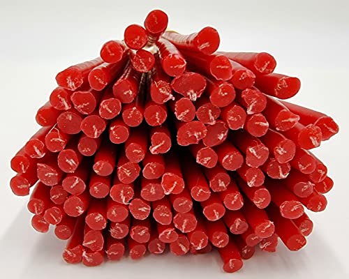 TALISMAN4U 50 Red Beeswax Taper Prayer Candles 11 inch Holy Land Jerusalem - color: Red