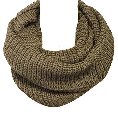 Wrapables Thick Knitted Winter Warm Infinity Scarf - color: Chocolate
